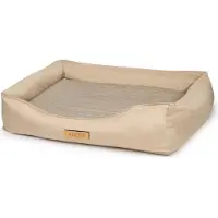 Dogeste orthopedisch hondenbed XXL voor grote honden, ribfluweel, afneembare hoes, kleur beige