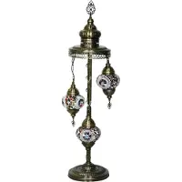 Halay Oosterse mozaïek vloerlampen in diverse kleuren - hoogte 94 cm - diameter van de lampenkap 13,5 cm - fitting E14