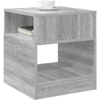 vidaXL Bijzettafel 2 st Grijs Sonoma 40,5 x 40 x 45 cm Bewerkt hout