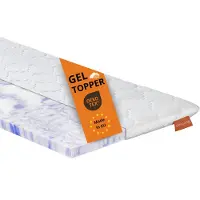 Sleepling 140 x 200 cm Gel-topper | orthopedische topmatras van gelschuim | Made in EU | afneembare hoes van microvezel, wasbaar op 60 graden | 140 x 200 x 6 cm | wit