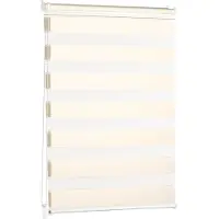 Everbrent Gestreepte Gordijnen - Transparante Rolgordijnen - Kant en Klaar - 60 x 155cm, Ivoor - Set van 1
