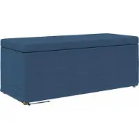 vidaXL Kruk Blauw 101 x 41 x 40 cm Stof en Geëngineerd Hout