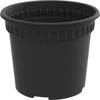 vidaXL Ronde Bloempot 24 pcs Zwart Ø 12,5 x 10 cm Kunststof