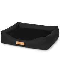 Dogeste orthopedisch hondenbed XXL voor grote honden, ribfluweel, afneembare hoes, kleur zwart