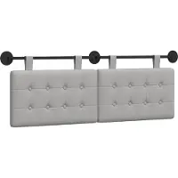 vidaXL Hangend hoofdbord Wolkgrijs Stof