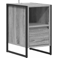 vidaXL Nachtkastje Grijs Sonoma 39,5 x 30 x 50 cm Bewerkt hout
