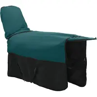 vidaXL Paardendeken Donkergroen en zwart 85 cm Polyester