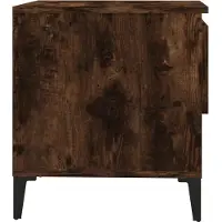 vidaXL Bijzettafel 50x46x50 cm bewerkt hout gerookt eikenkleurig