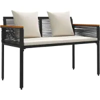 vidaXL Tuinbank 2 -Seater 117 x 54 x 74.5 cm poly rattan
