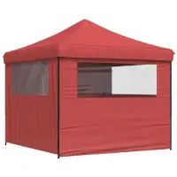 vidaXL Partytent 292 x 292 x 315 cm Bordeauxrood Oxford Stof