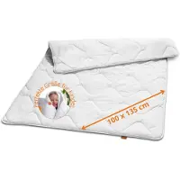Sleepling ultralichte zomerdekbed - kinderdekbed 100x135 cm - allergievriendelijke microvezelhoes - als lichte kinderdeken, dun dekbed en zomerdeken voor kinderen - Made in EU - 100 x 135 cm - wit