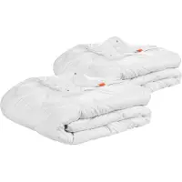 Sleepling set van 2 Basic 100 4-seizoenen dekbedden 135 x 200 cm | Made in EU | Ökotex 100 | Wasbaar op 60 graden | Warmteklasse garantie | 100% fijne microvezel | wit