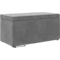 vidaXL Kruk Donkergrijs 81 x 41 x 40 cm Velvet en Geengineerd Hout