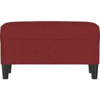 vidaXL Bankje 70x35x41 cm stof wijnrood