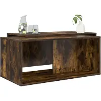 vidaXL Koffietafel Set 2 st Rook Eiken 90 x 48 x 40 cm Bewerkt hout