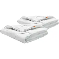 Sleepling set van 2 Basic 100 zomerdekbedden 155 x 220 cm | licht zomerdekbed | Made in EU | Ökotex 100 | wasbaar op 60 graden | warmteklasse garantie | 100% fijne microvezel | wit