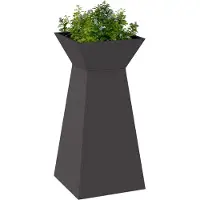 vidaXL Pilarenbak zilver 40 x 40 x 100 cm Gegalvaniseerd staal