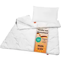 Sleepling Kinderbeddenset met vier-seizoenen-dekbed 100 x 135 cm en kussen 40 x 60 cm, 100% microvezel, wasbaar,