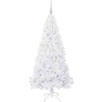 vidaXL Kunstkerstboom met 300 LED Wit 180 cm PVC en Staal