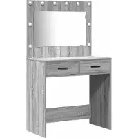 vidaXL Kaptafel 2 st Grijs 78,5 x 41 x 135 cm Bewerkt hout