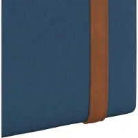 vidaXL Hangend hoofdbord Blauw Antiek PU