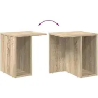 vidaXL - Bijzettafel - Sonoma - Eik - 37 - x - 32 - x - 40 - cm - Bewerkt - hout