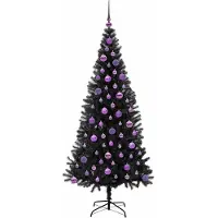 vidaXL Kerstboom Zwart 180 cm PVC
