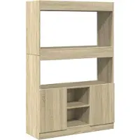 vidaXL Hoge kast 92x33x140 cm bewerkt hout sonoma eikenkleurig