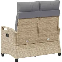 vidaXL Tuinbank met kussen Beige en Lichtgrijs 105 x 60 x 112 cm