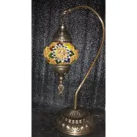 Halay Handgemaakte Turkse tafellamp van glas met mozaïekstenen - een oosterse nachtlamp, ongeveer 45 cm hoog
