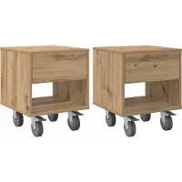 vidaXL Nachtkastje 2 st Artisan Eiken 40,5 x 40 x 48 cm Bewerkt hout