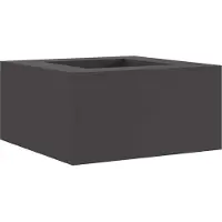 vidaXL Vuurkom Zwart 80 x 80 x 40 cm weervast staal