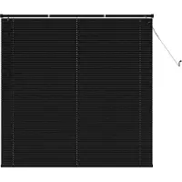 vidaXL Venetiaanse jaloezie Zwart 150 x 130 cm 25 mm PVC