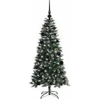 vidaXL Kunstkerstboom Groen 120 cm PVC en Plastic en Staal