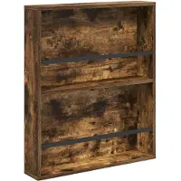 vidaXL Tijdschriftenrek 2 st Rook Eiken 60 x 12 x 70 cm Bewerkt hout