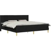 vidaXL Bedframe Zwart 200 x 200 cm Polyester