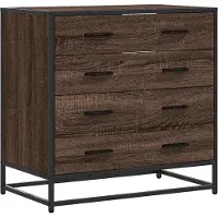 vidaXL Ladekast 70x41x70 cm bewerkt hout bruin eikenkleur