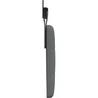 vidaXL Hangend hoofdbord Donkergrijs Stof
