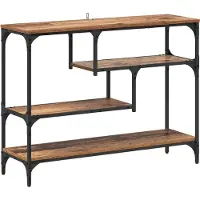 vidaXL Wandtafel Oudhout 100 x 30 x 75 cm Bewerkt hout