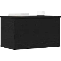 vidaXL Opslagdoos Zwart Eiken 60 x 35 x 35 cm Bewerkt hout