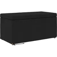 vidaXL Kruk Zwart 81 x 41 x 40 cm Stof en Geëngineerd Hout