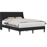 vidaXL Bedframe met hoofdeinde Zwart 140 x 190 cm Fluweel