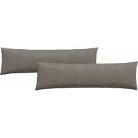vidaXL Zitkussens 2 pcs Lichtgrijs 145 x 40 cm Corduroy stof