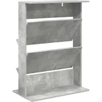 vidaXL Tijdschriftenrek Beton Grijs 70 x 41 x 96 cm Bewerkt hout