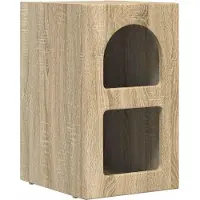 vidaXL Nachtkastje ELST Sonoma Eik 29,5 x 33,5 x 50 cm Bewerkt hout