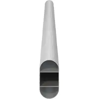 vidaXL Kaststang 2 pcs Zilver 764 x 15 x 29 mm Aluminiumlegering
