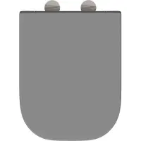 vidaXL Toiletbril Grijs 47,5 x 35 x 3,6 cm Duroplast