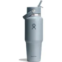 Hydroflask - Wide Flex Straw Travel Bottle - Drinkfles 946 ml, grijs