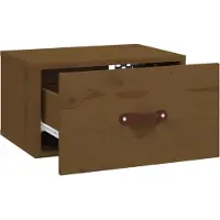 vidaXL Nachtkastje wandgemonteerd 40x29,5x22 cm honingbruin