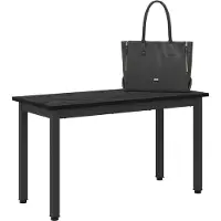 vidaXL Bank Zwart Eiken 80 x 35 x 45 cm Bewerkt hout